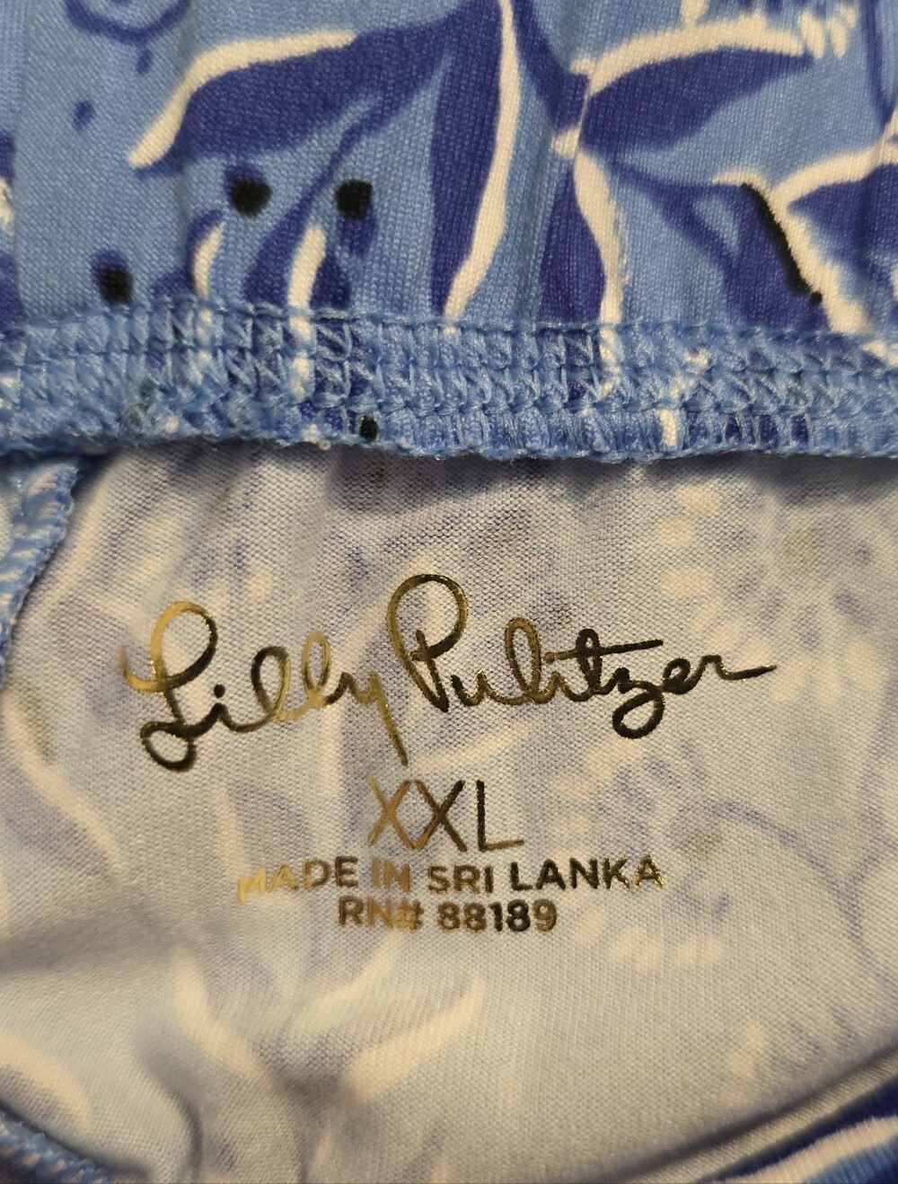 Lilly Pulitzer NWOT Tinsley Knit PJ Pants Abaco Blue In Have It Both Rays. XXL - Picture 2 of 8